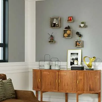 Floating Wood Shelves Set for Home Decor and Storage