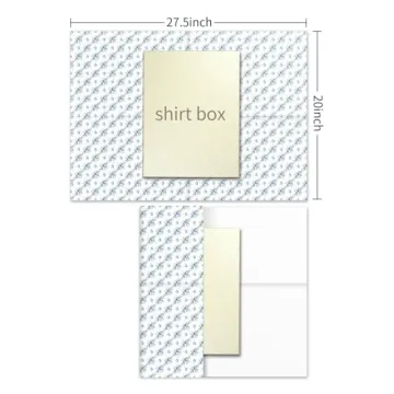 FIEHALA Blue Christmas Wrapping Paper - 12 Sheets of Holiday Joy