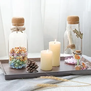ComSaf Airtight Glass Storage Jars with Cork Lid