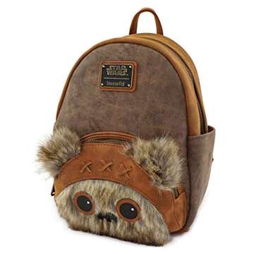 Loungefly x Star Wars Wicket W. Warrick the Ewok Mini Backpack (One Size, Multicolored)
