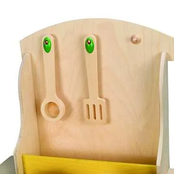 Hape My Creative Cookery Club Kid's Wooden Kitchen| Interactive Role Play Playset with Cooking Accessories for Kids Age 3 Years and Up