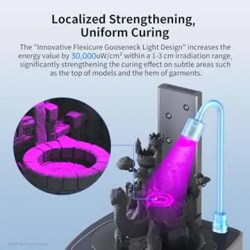 ANYCUBIC Wash and Cure 3, Upgraded Volume 2 in 1 Wash and Cure Station, with Gooseneck Lights, for Mars Anycubic Photon Mono 4 K 2 LCD SLA DLP 3D Printer, Washing Size of 165 x 100 x180 mm