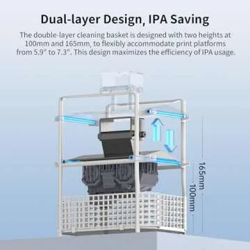 ANYCUBIC Wash and Cure 3, Upgraded Volume 2 in 1 Wash and Cure Station, with Gooseneck Lights, for Mars Anycubic Photon Mono 4 K 2 LCD SLA DLP 3D Printer, Washing Size of 165 x 100 x180 mm