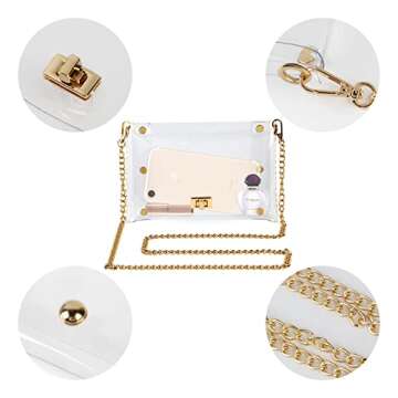 MOETYANG Clear Purse Stadium Approved Fashionable Mini Bag