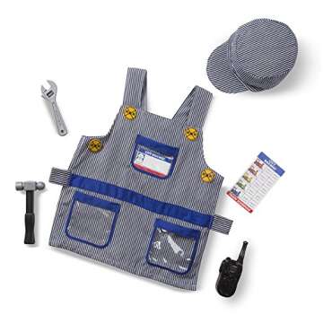 Melissa & Doug Train Engineer Role Play Costume Set