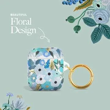 Rifle Paper Co. Floral Airpods Case with Keychain Ring