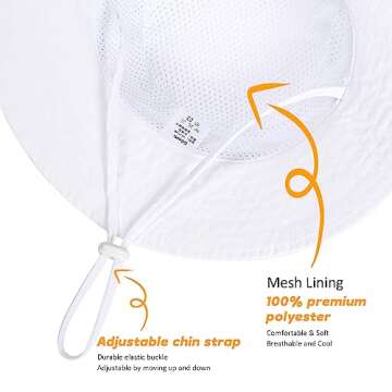 Baby Sun Hat, Newborn Toddler Foldable Beach Hat UPF 50+ Sun Protection Bucket Hat for Boys Girls Adjustable Cap (6-24 Months) Blue