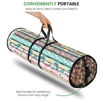 ZOBER Wrapping Paper Storage Organizer - Stylish and Durable