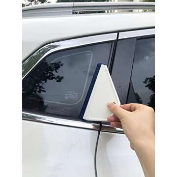 EHDIS Small Squeegee Window Tint Squeegee Silicone Squeegee Wiper Blade for Car Window Glass Mirror Cleaning Wash Cleaner Wiper - 2 PCS