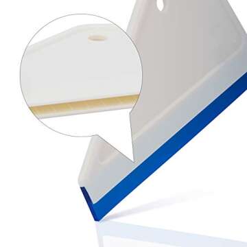 EHDIS Small Squeegee Window Tint Squeegee Silicone Squeegee Wiper Blade for Car Window Glass Mirror Cleaning Wash Cleaner Wiper - 2 PCS