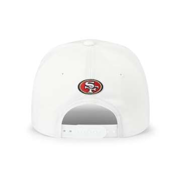 FOCO Men's San Francisco 49ers Cap NFL Team Logo Monty Script Marquee RF Hat, White