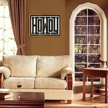 Selitiyer Western Wall Art Modern Wall Decor Howdy Wall Art Southern Home Decor Ranch Wall Decor Howdy Poster for Living Room Bedroom 16x24in Unframed