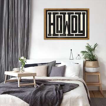 Selitiyer Western Wall Art Modern Wall Decor Howdy Wall Art Southern Home Decor Ranch Wall Decor Howdy Poster for Living Room Bedroom 16x24in Unframed