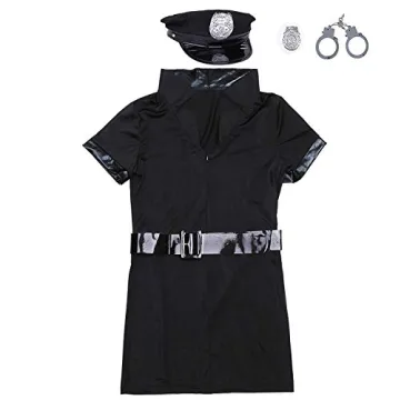 Women Sexy Police Costume Adult Halloween Outfit