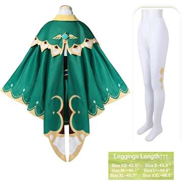 NSPSTT Genshin Impact Venti Cosplay Costume Game Halloween Outfit L
