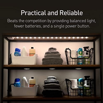 Luminoodle LED Under Cabinet Lighting Strip, 3-Pack, Warm White