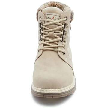 ANJOUFEMME Winter Snow Hiking Boots for Women - Womens Casual Work Boots Waterproof Lightweight Hiki...
