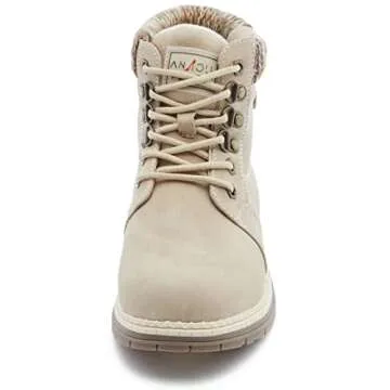 ANJOUFEMME Winter Snow Hiking Boots for Women - Stylish and Comfortable Waterproof Outdoor Boots for...