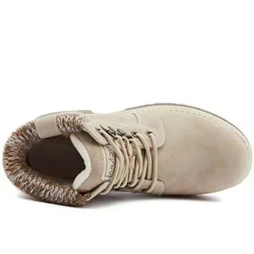 ANJOUFEMME Waterproof Winter Hiking Boots for Women