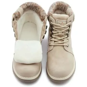 ANJOUFEMME Waterproof Winter Hiking Boots for Women