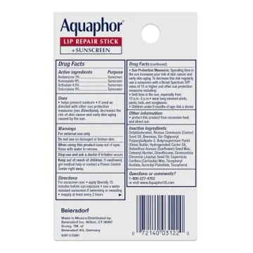 Aquaphor Lip Repair Stick SPF 30 for Chapped Lips Care