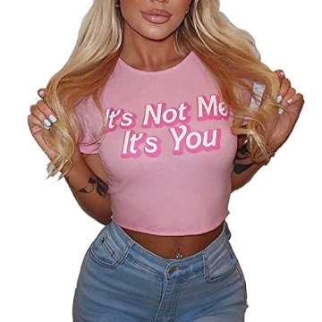 Stylish SansoiSan Women's Letter Printed Crop Top