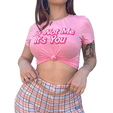 Stylish SansoiSan Women's Letter Printed Crop Top