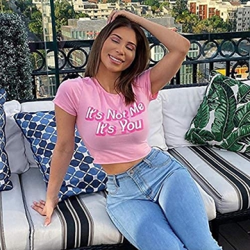 Stylish SansoiSan Women's Letter Printed Crop Top