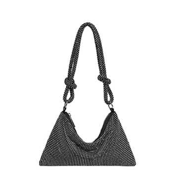 YUWITA Rhinestone Sparkly Evening Bag for Women