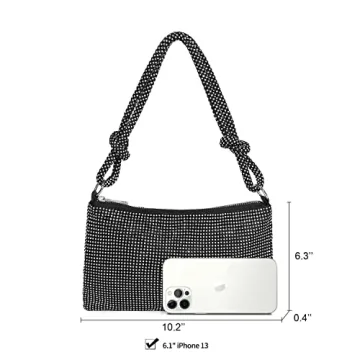 YUWITA Rhinestone Sparkly Evening Bag for Women