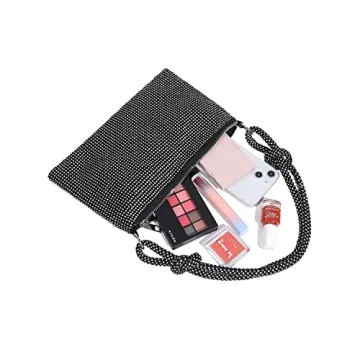 YUWITA Rhinestone Sparkly Evening Bag for Women