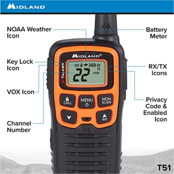 Midland T51VP3 Walkie Talkies with 28 Mile Range - Pack of 6