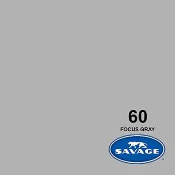 Savage Seamless Paper Photography Backdrop - Color #60 Focus Gray, Size 107 Inches Wide x 36 Feet Long, Backdrop for YouTube Videos, Streaming, Interviews and Portraits - Made in USA