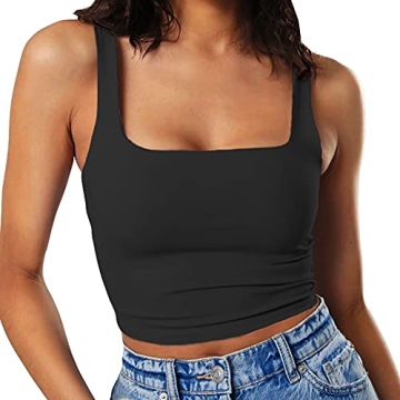 Artfish Women's Stylish Strappy Double Layer Crop Top Basic