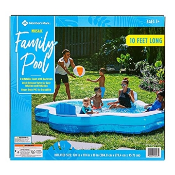 Durable Inflatable Family Pool with Seats for All Ages