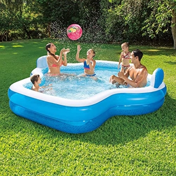 Durable Inflatable Family Pool with Seats for All Ages