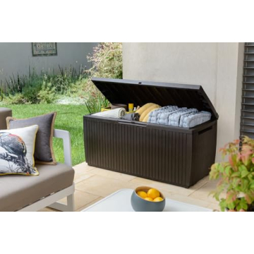 Keter Springwood 80 Gallon Outdoor Storage Box Best Price