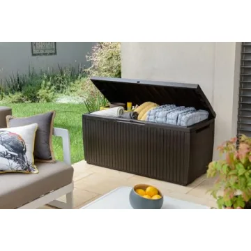 Keter Springwood 80 Gallon Outdoor Storage Box Best Price