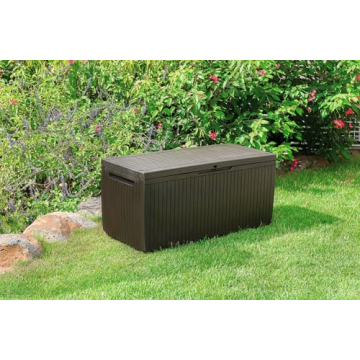 Keter Springwood 80 Gallon Outdoor Storage Box Best Price