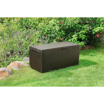 Keter Springwood 80 Gallon Outdoor Storage Box Best Price