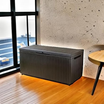 Keter Springwood 80 Gallon Outdoor Storage Box Best Price