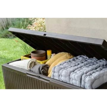 Keter Springwood 80 Gallon Outdoor Storage Box Best Price