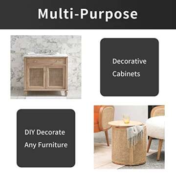 Natural 18" Cane Webbing for DIY Furniture and Crafts