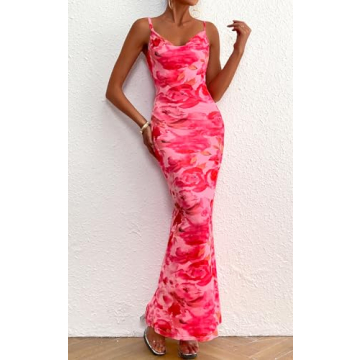 PRETTYGARDEN Floral Maxi Dress for Summer Weddings and Parties