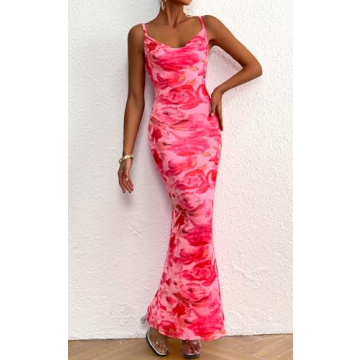 PRETTYGARDEN Floral Maxi Dress for Summer Weddings and Parties