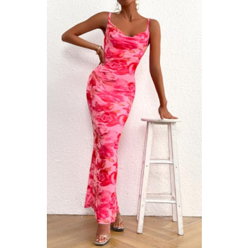 PRETTYGARDEN Floral Maxi Dress for Summer Weddings and Parties