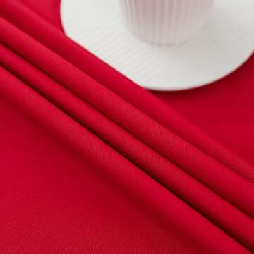 Demetex Red Tablecloth 2 Pack Decorative Table Cloths 60x84 Rectangle Waterproof Wipeable Tablecloths for Wedding Birthday, 60 x 84 inch, Red