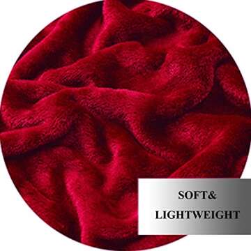 JIAHANNHA Red Fleece Throw Blanket for Cozy Comfort