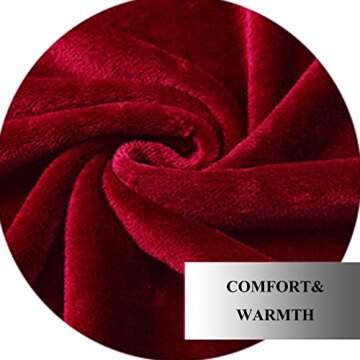 JIAHANNHA Red Fleece Throw Blanket for Cozy Comfort