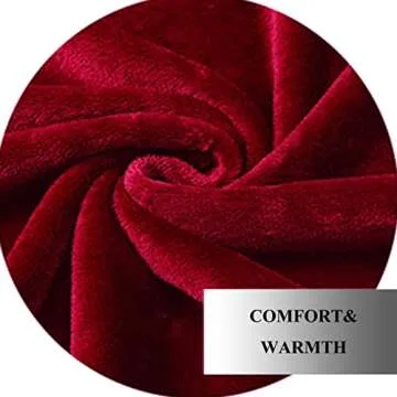 JIAHANNHA Red Fleece Throw Blanket for Cozy Comfort